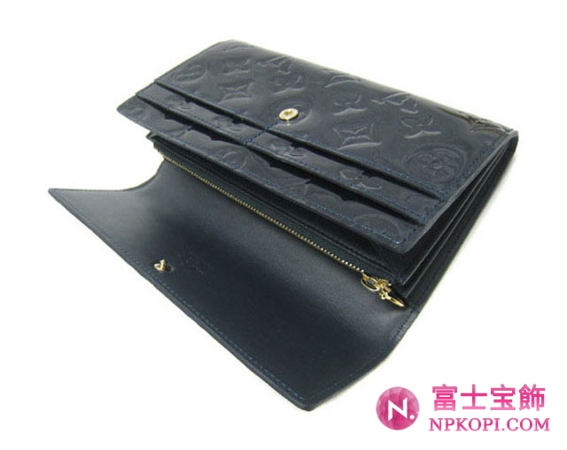 ルイヴィトン コピー財布 ヴェルニ財布 ポルトフォイユサラ ブルーニュイ M93667